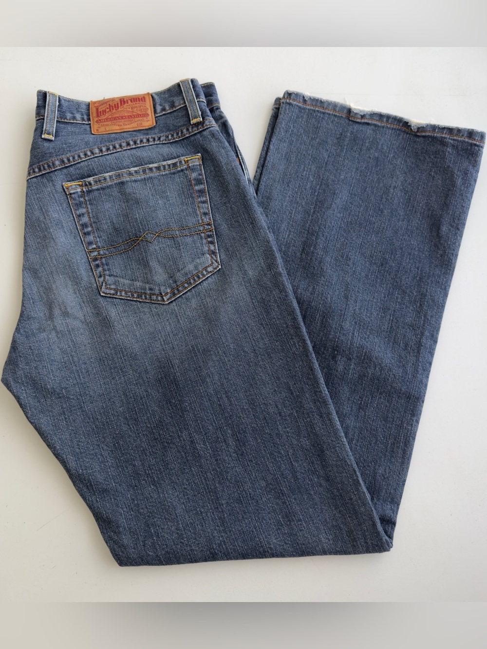 Vtg 90s Lucky Brand Easy Rider Bootcut Women Jean 12/31 34x31 Mid Rise Stretch